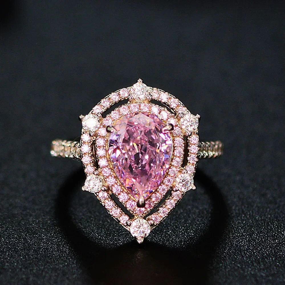 Moissanite Pink Diamond Ring Wedding Rings Wedding Rings  Mix Mix Style [Hot Seller]Women Engagement Jewelry-Mix MIx Style