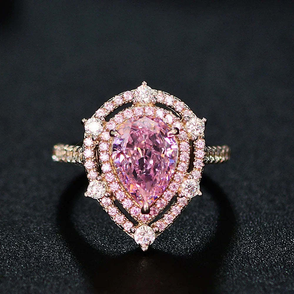 Moissanite Pink Diamond Ring Wedding Rings Wedding Rings  Mix Mix Style [Hot Seller]Women Engagement Jewelry-Mix MIx Style
