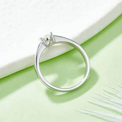 Solitaire Diamond 0.5CT Pear Moissanite 18k White Gold Plated Ring | Mix Mix Style [Hot Seller]-Mix MIx Style