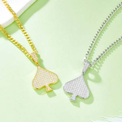 SGARIT Jewellery Spade Pendant S925 Silver 0.78CT VVS1D Moissanite Pendant Hip Hop Jewelry Iced Out Diamond Pendant-Mix MIx Style