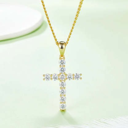 SGARIT Jewelry 925 Sterling Silver 5mm 5.5CT Total VVS1D Moissanite Full Diamond Classic Crosses Pendant-Mix MIx Style