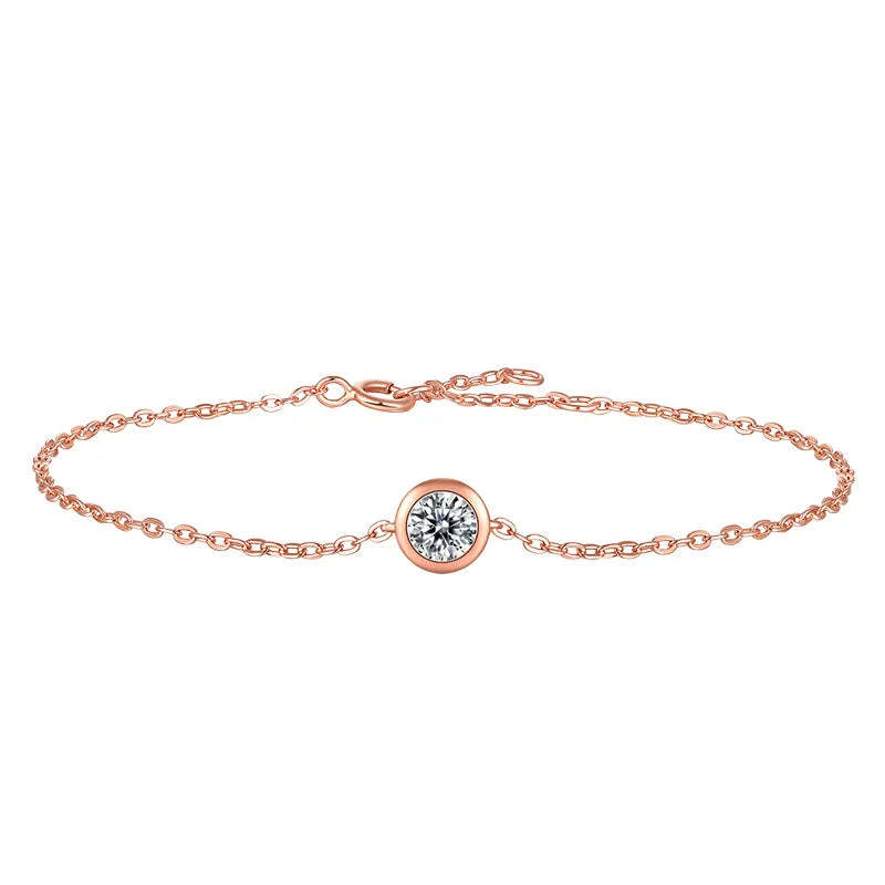 SGARIT Fashion Small Bubble Round Cut 0.5CT Moissanite Diamond Bracelet Woman S925 Silver Classic Bracelet Gift Jewelry-Mix MIx Style