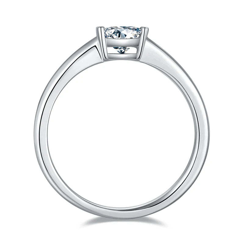 Diamond 0.5CT Moissanite Asscher Cut 18k White Gold Plated Ring | Mix Mix Style [Hot Seller]-Mix MIx Style