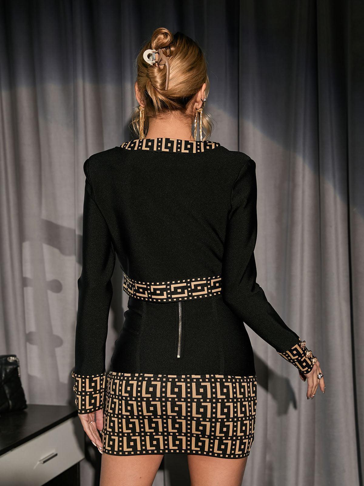 Sade Printed Button Bandage Set-Mix MIx Style