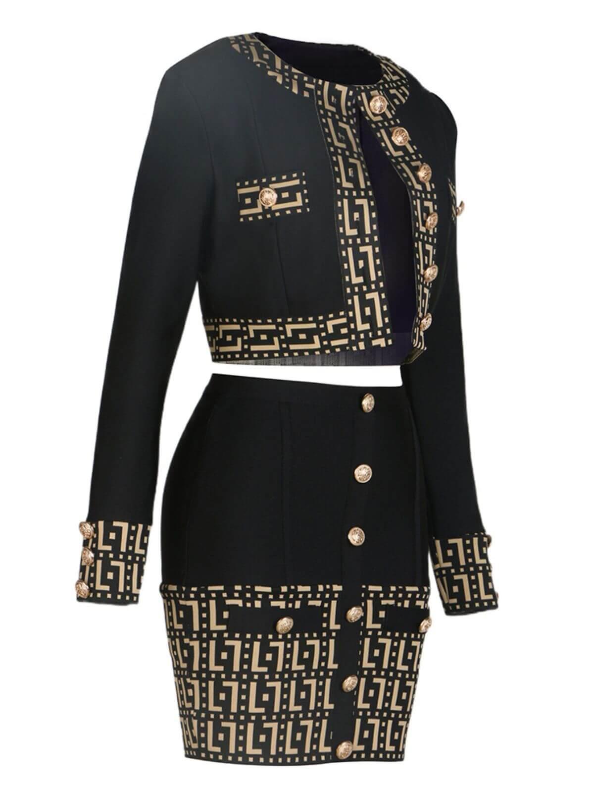 Sade Printed Button Bandage Set-Mix MIx Style