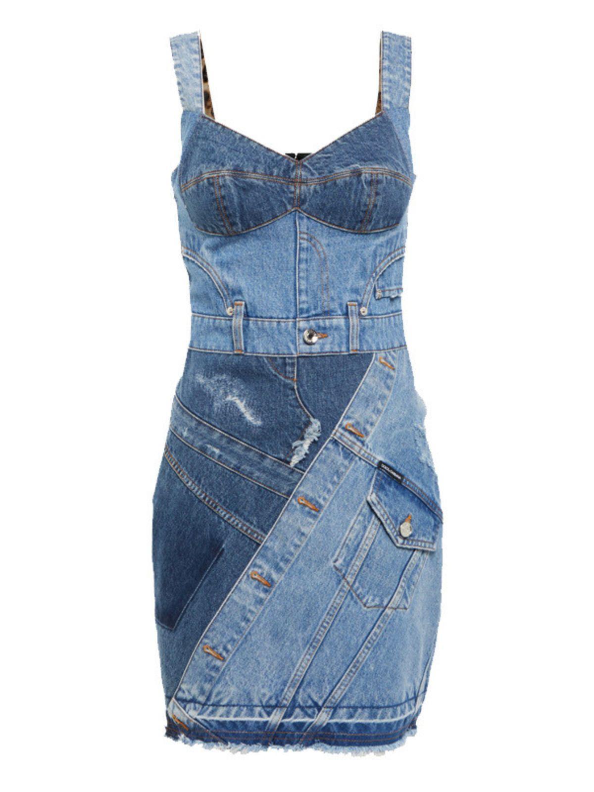 Sadia Denim Mini Dress-Mix MIx Style