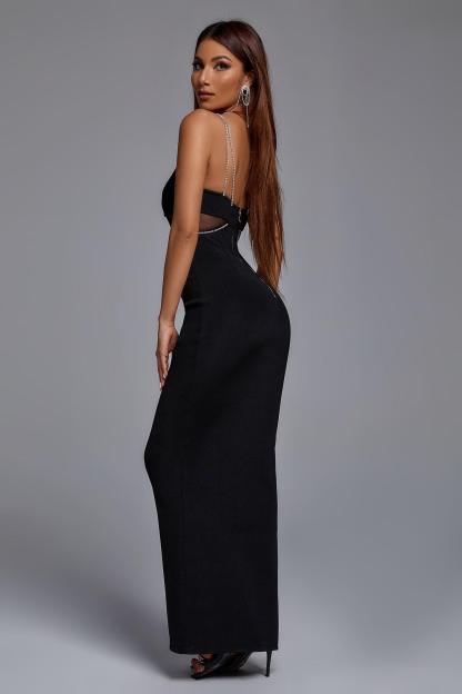 Prom Dresses Black Diamond Maxi Bandage Dress Cocktail Dresses | Mix Mix Style [Hot Seller]-Mix MIx Style