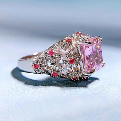 Pink Moissanite Pink Diamond  Ring Wedding Rings Bridal Engagement Jewelry Mix Mix Style [Hot Seller]-Mix MIx Style