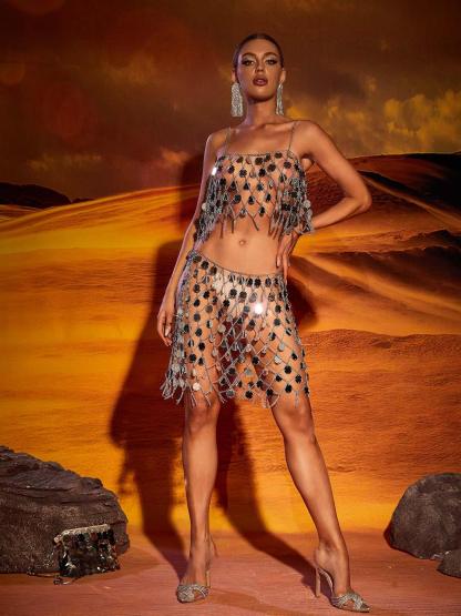 Black Spaghetti Chainmail Set | Mix Mix Style [Hot Seller]-Mix MIx Style