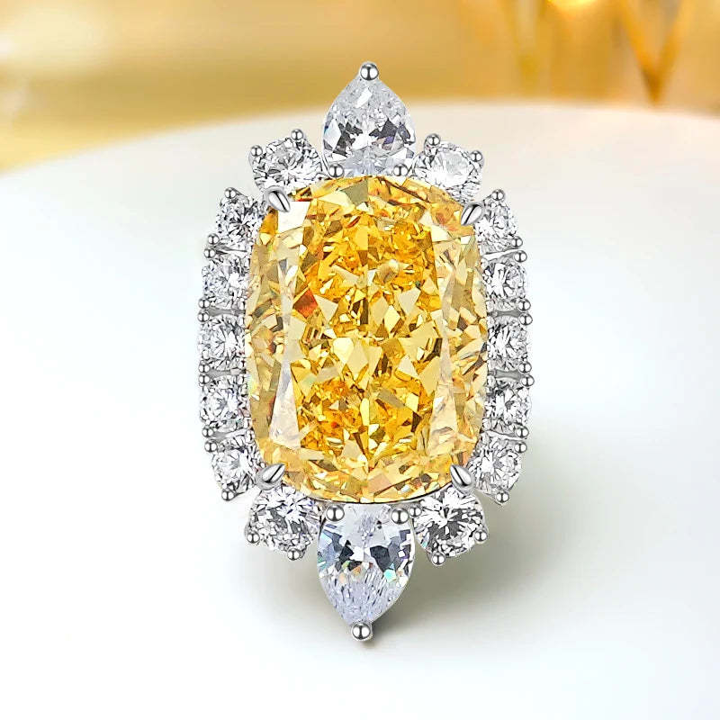 Pink Luxury Radiant Cut Moissanite Diamonds 18k White Gold Versatile Engagement Ring | Mix Mix Style-Mix MIx Style