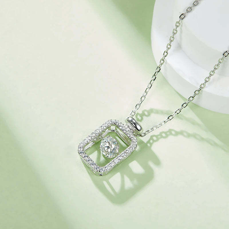 SGARIT S925 Silver Perfume Bottle Diamond Woman Necklace Round Cut D Color Classic Jewelry Moissanite Diamond Necklace Pendant-Mix MIx Style