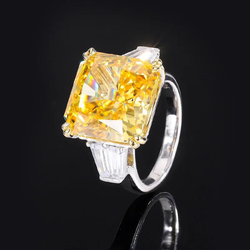 Pink Solitarie Cushion Cut Moissanite Diamonds 18k White Gold Luxury Engagement Ring-Mix MIx Style