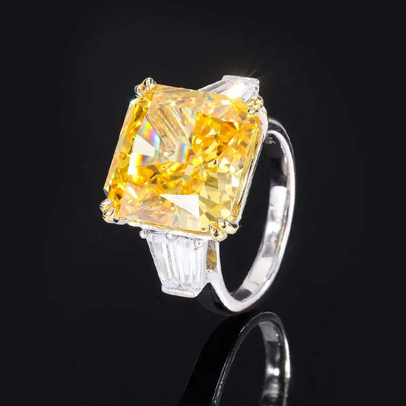 Pink Solitarie Cushion Cut Moissanite Diamonds 18k White Gold Luxury Engagement Ring-Mix MIx Style