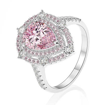 Moissanite Pink Diamond Ring Wedding Rings Wedding Rings  Mix Mix Style [Hot Seller]Women Engagement Jewelry-Mix MIx Style