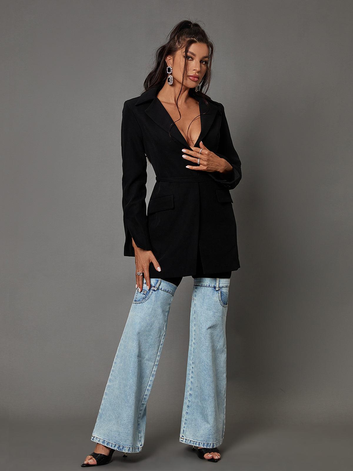 Serenity Backless Blazer-Mix MIx Style