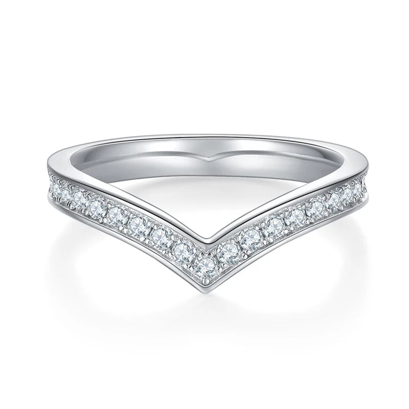 Diamond 0.6CT Moissanite 18k White Gold Plated Eternity Engagement Ring | Mix Mix Style [Hot Seller]-Mix MIx Style