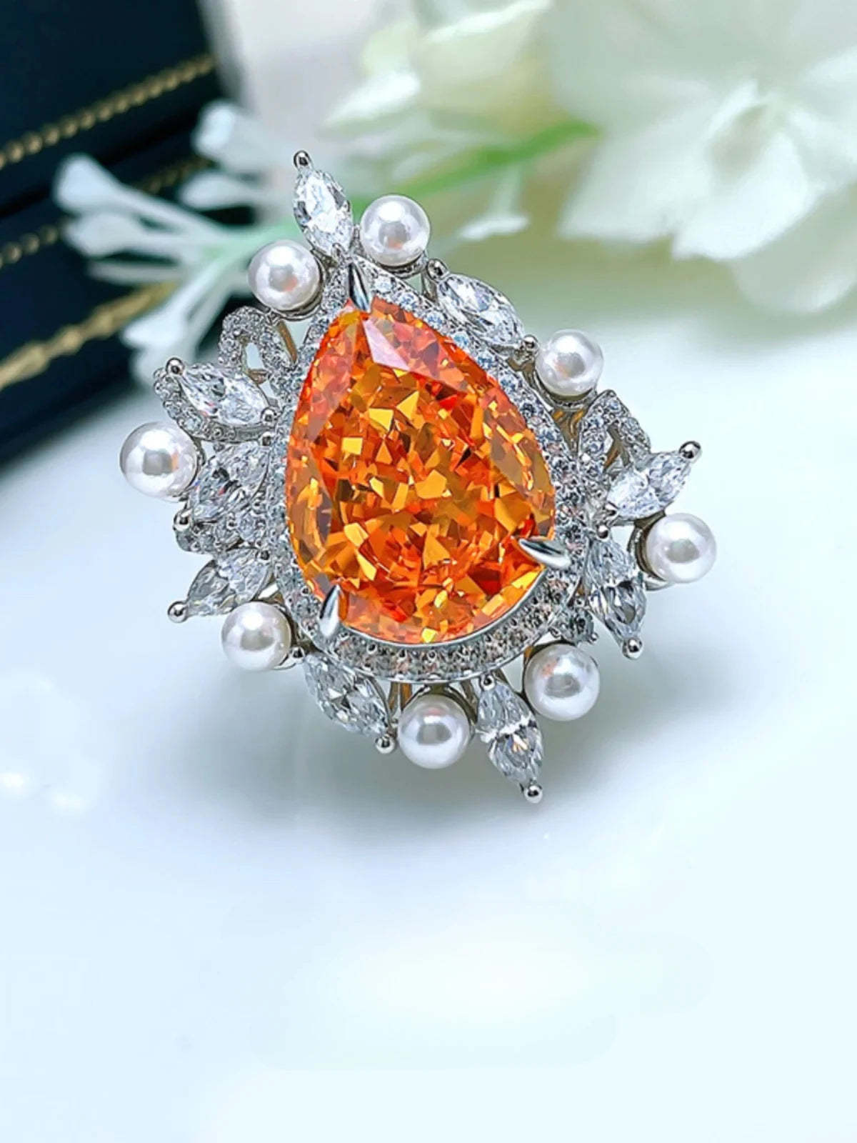 Moissanite Pink And Blue Diamond Ring  Wedding Ring  Mix Mix Style [Hot Seller]-Mix MIx Style