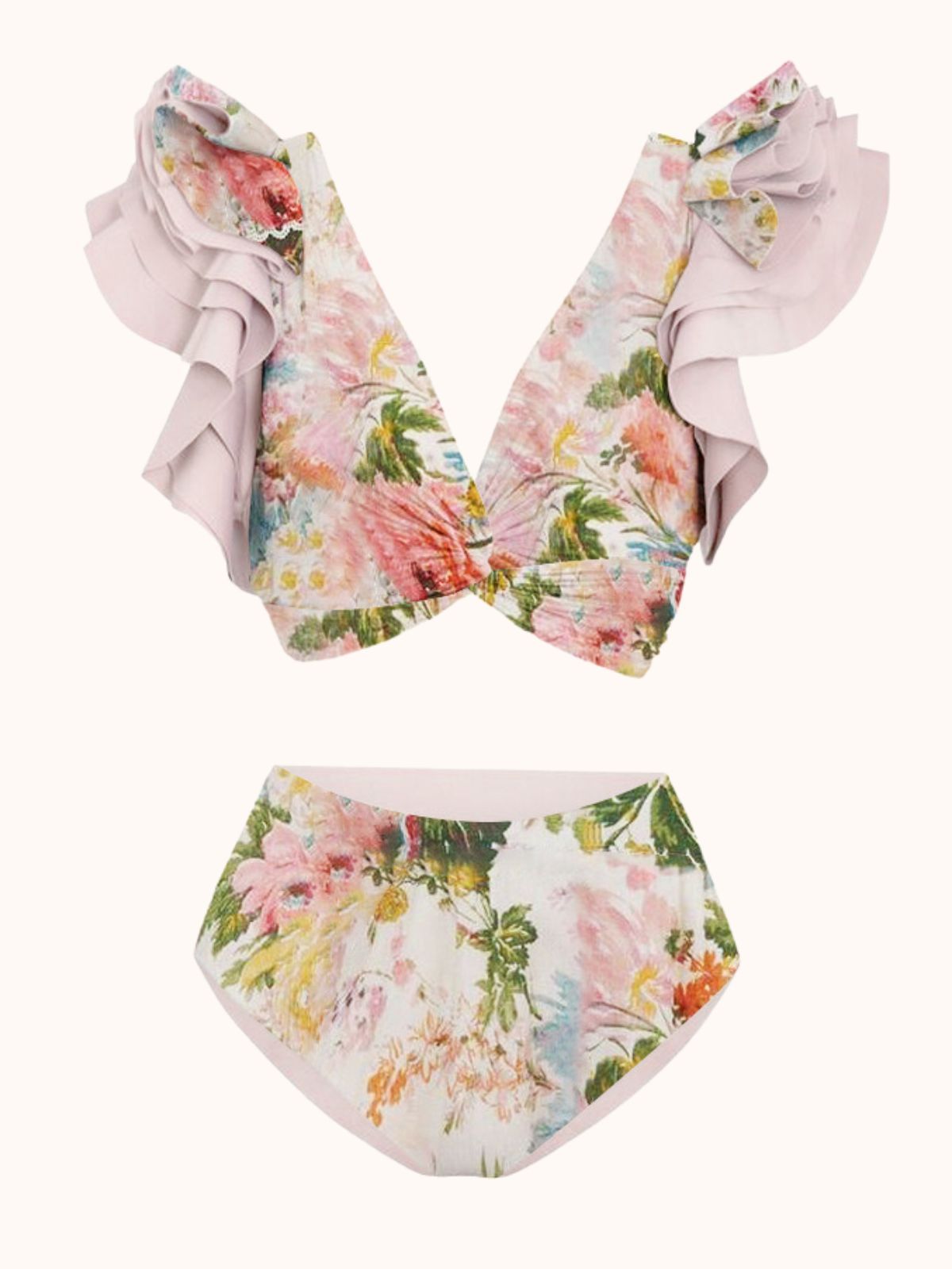 Floral Printed Bikini Three Piece Set | Mix Mix Style-Mix MIx Style