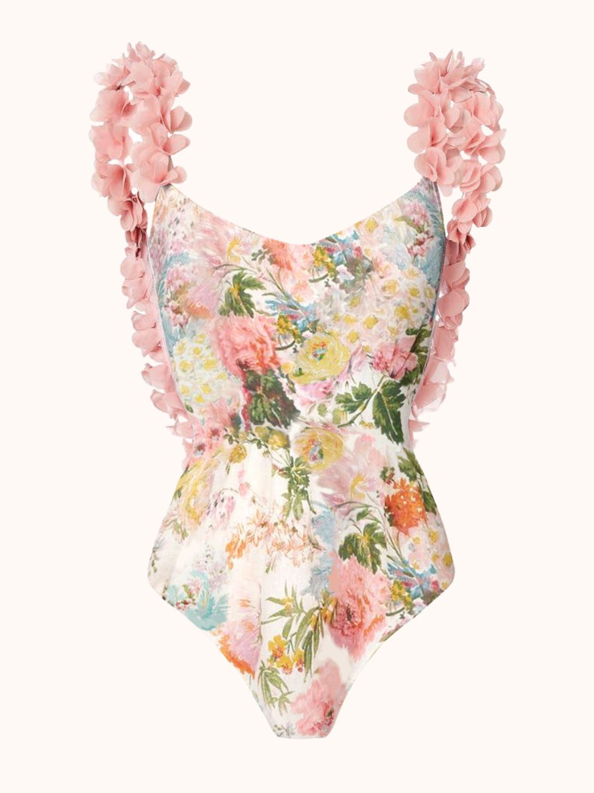 Pink Floral Printed Swimwear Two Piece Set | Mix Mix Style-Mix MIx Style