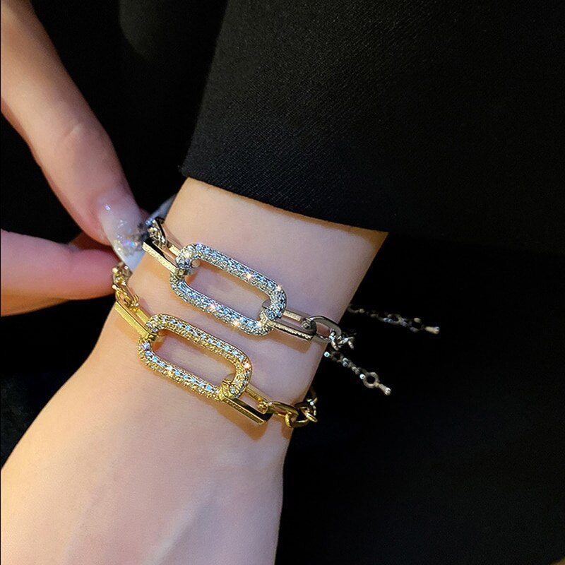 Chain 18k Gold Plated with Moissanites Diamonds | Mix Mix Style [Hot Seller]-Mix MIx Style