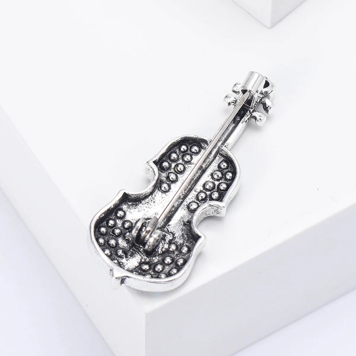 Shiny violin brooch unisex classic diamond instrument brooch gift | Mix Mix Style [Hot Seller]-Mix MIx Style
