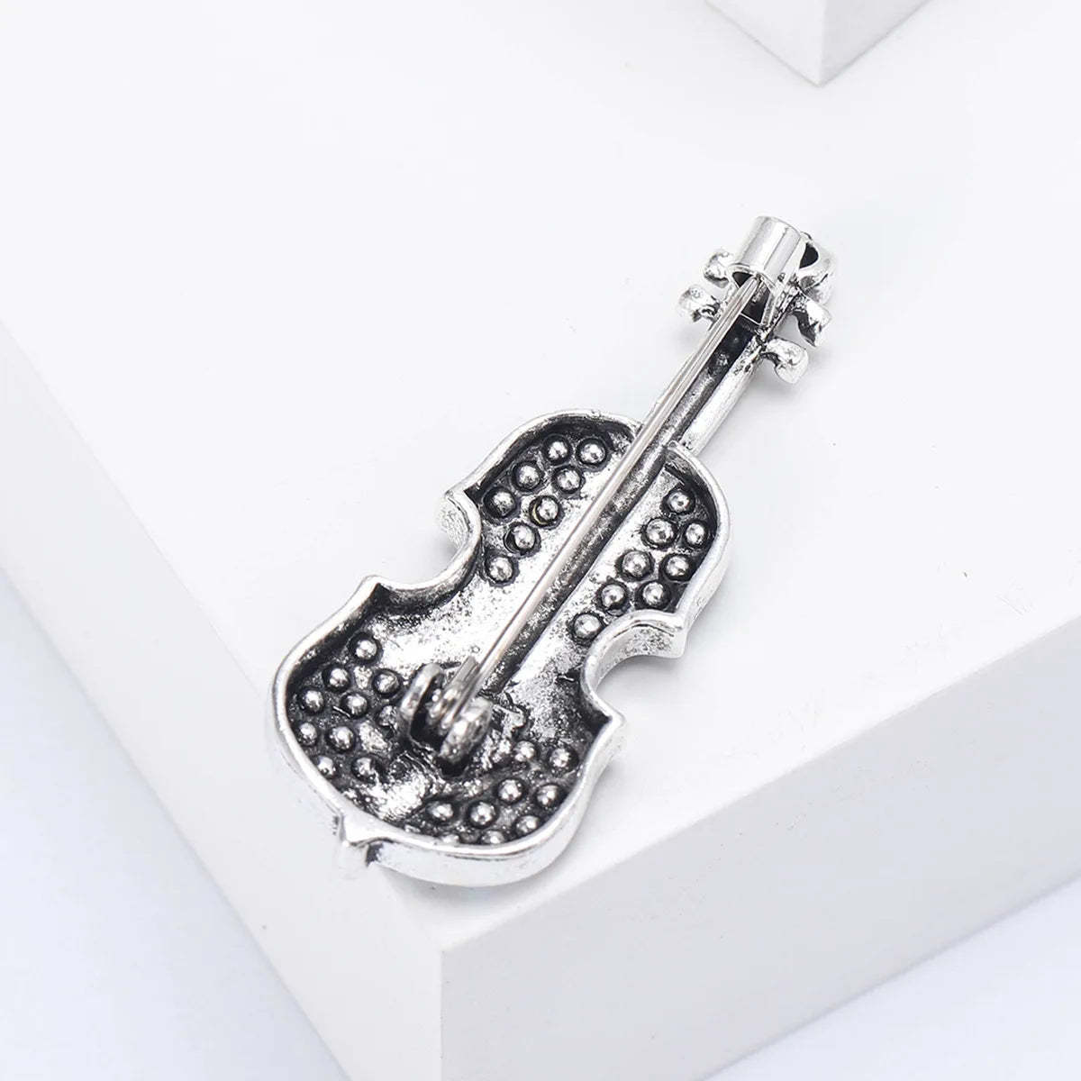 Shiny violin brooch unisex classic diamond instrument brooch gift | Mix Mix Style [Hot Seller]-Mix MIx Style