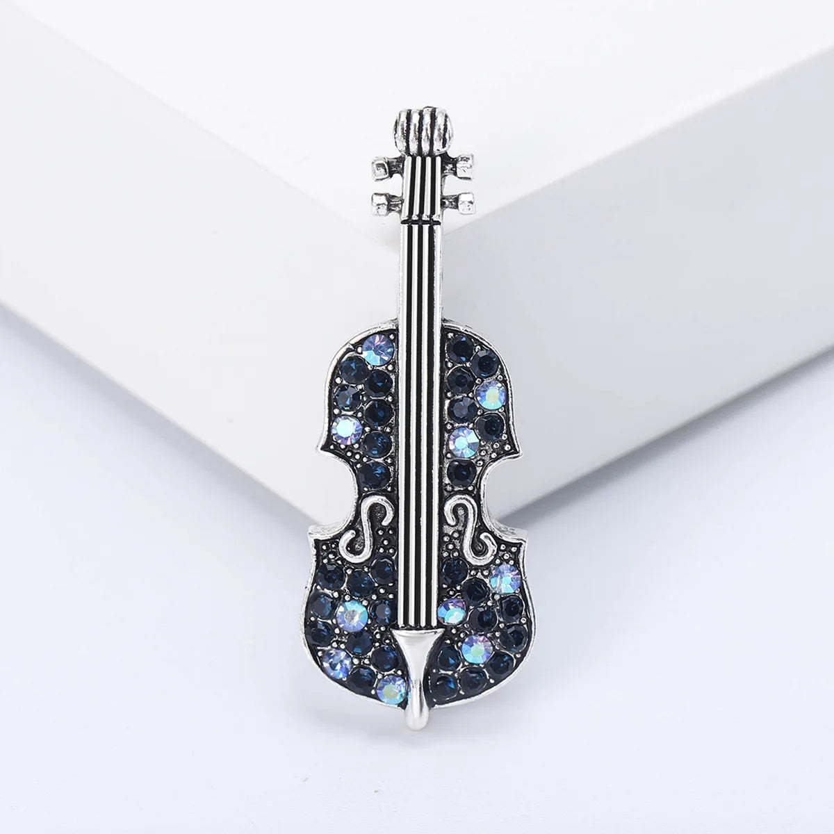 Shiny violin brooch unisex classic diamond instrument brooch gift | Mix Mix Style [Hot Seller]-Mix MIx Style