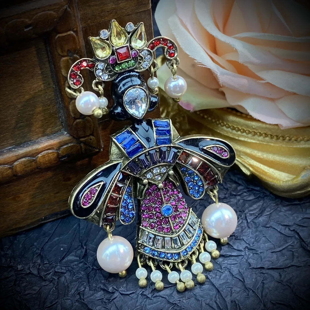 Small Fringe Brooch With Handmade Retro Personality Pins Broche Vintage Jewelry | Mix Mix Style [Hot Seller]-Mix MIx Style