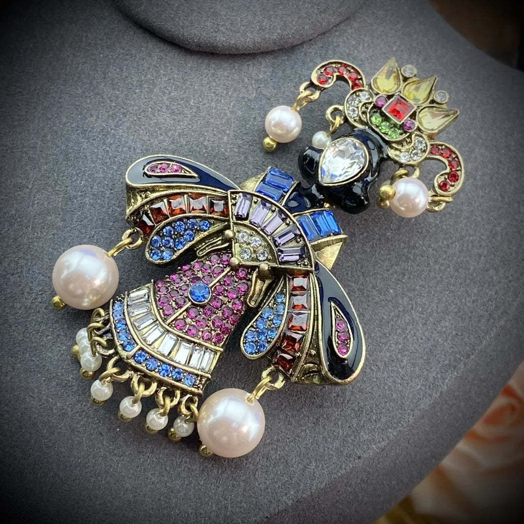 Small Fringe Brooch With Handmade Retro Personality Pins Broche Vintage Jewelry | Mix Mix Style [Hot Seller]-Mix MIx Style