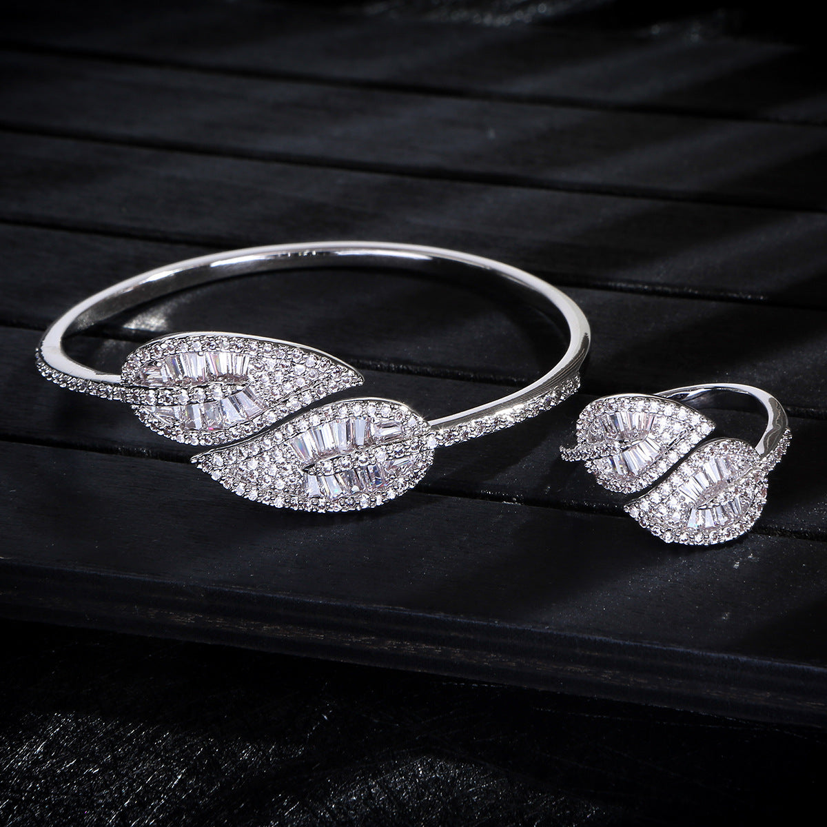 Sparkling Leaves Jewelry Set-Mix MIx Style