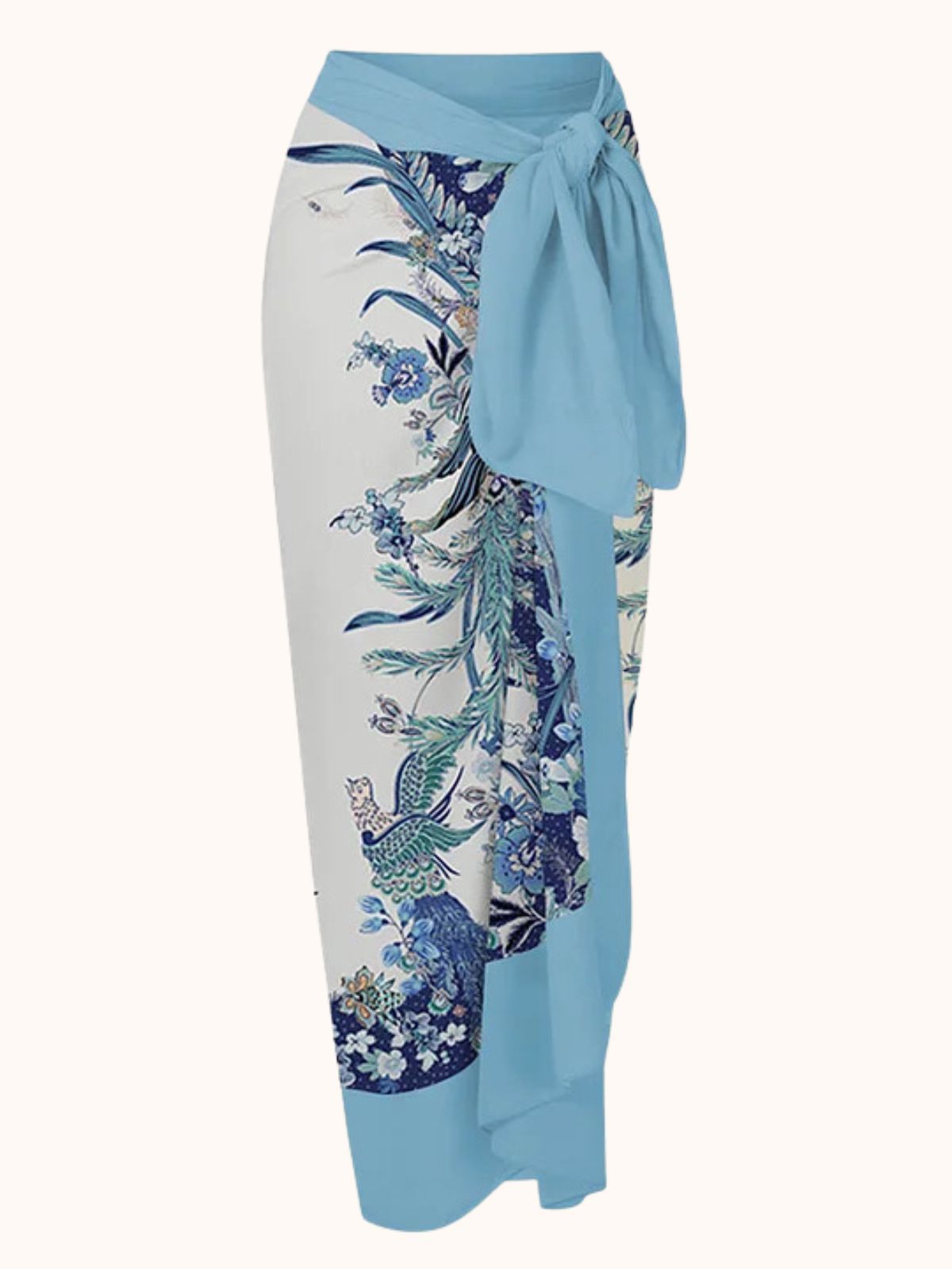 Bow Printed Swimwear Two Piece Set in Blue | Mix Mix Style-Mix MIx Style