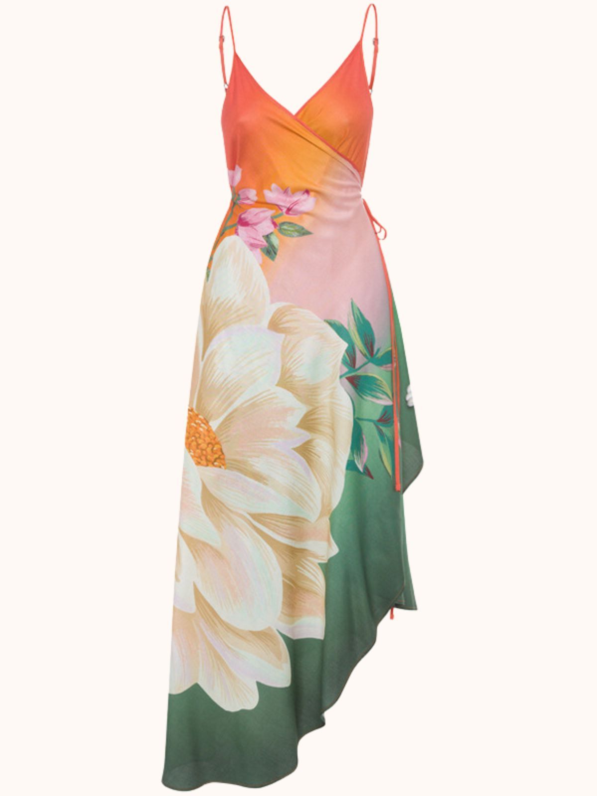 Multicolor Trillian Spaghetti Ombre Swimwear Two Piece Set | Mix Mix Style-Mix MIx Style