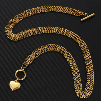 Triple Layer Lustrous Heart Jewelry Set-Mix MIx Style