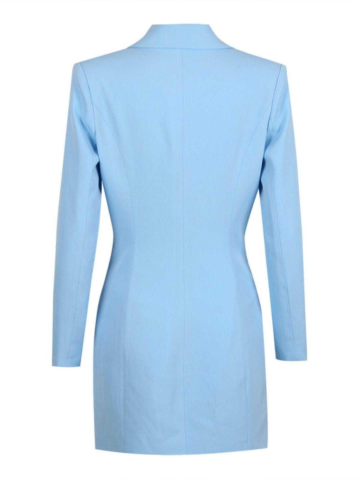 Verna Crystal Fringe Blazer Dress In Blue-Mix MIx Style