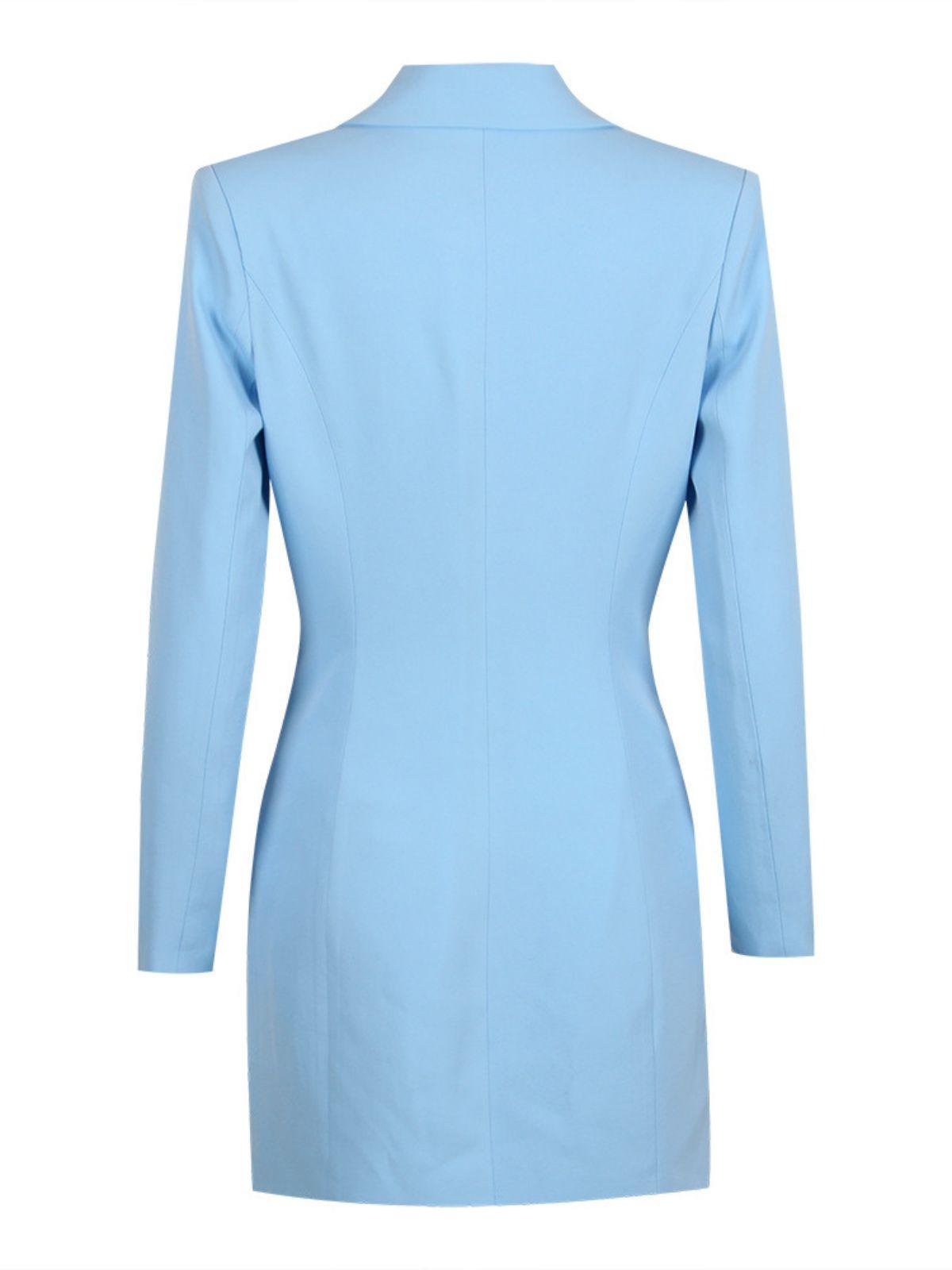 Verna Crystal Fringe Blazer Dress In Blue-Mix MIx Style