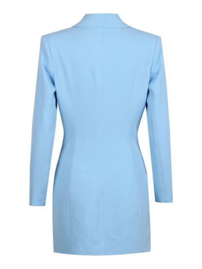 Verna Crystal Fringe Blazer Dress In Blue-Mix MIx Style