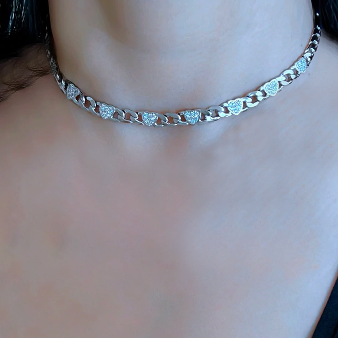 Vienna Paved Hearts Jewelry Set-Mix MIx Style