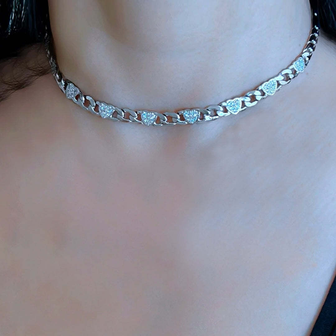 Vienna Paved Hearts Jewelry Set-Mix MIx Style