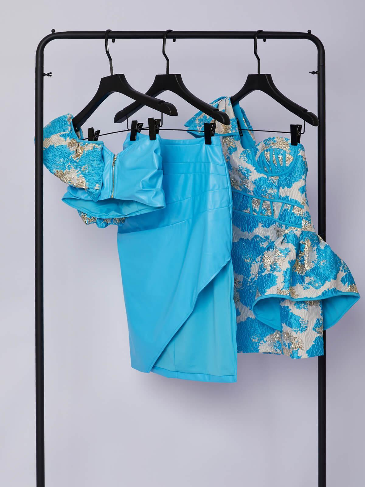 Willa One Shoulder Jacquard Mini Dress-Mix MIx Style