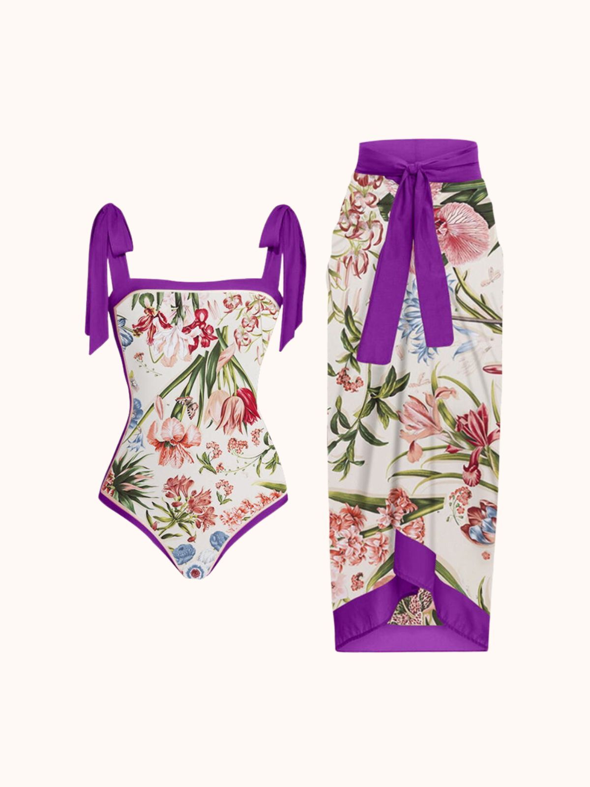 Multicolor Printed Swimwear Two Piece Set | Mix Mix Style-Mix MIx Style