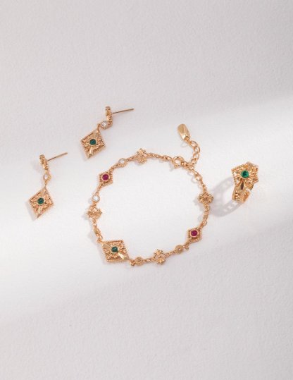 Moissanite 18K Gold Plated Bracelet | Mix Mix Style [Hot Seller]-Mix MIx Style