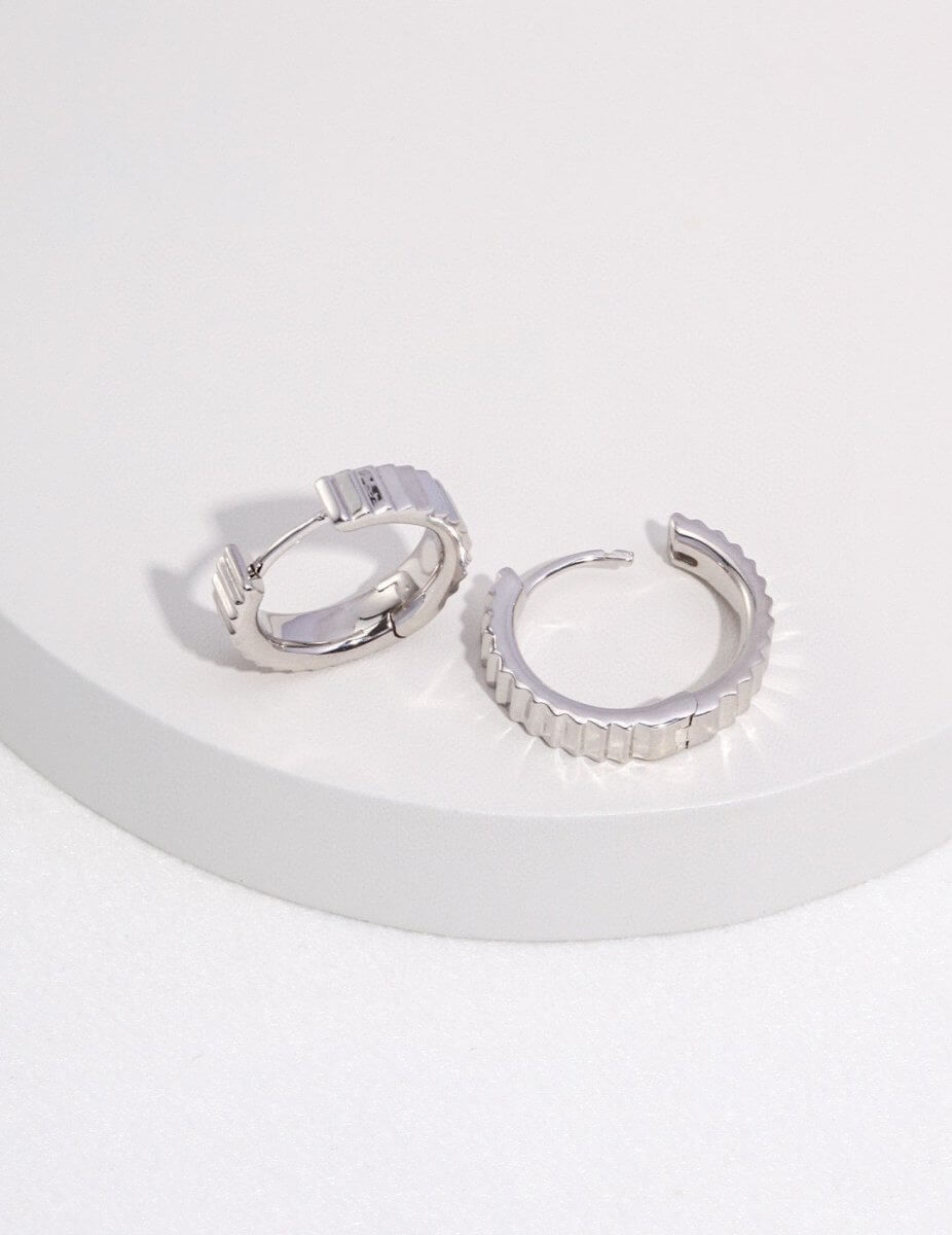 Minimalist 925 Sterling Silver Hoop Earrings | Mix Mix Style [Hot Seller]-Mix MIx Style