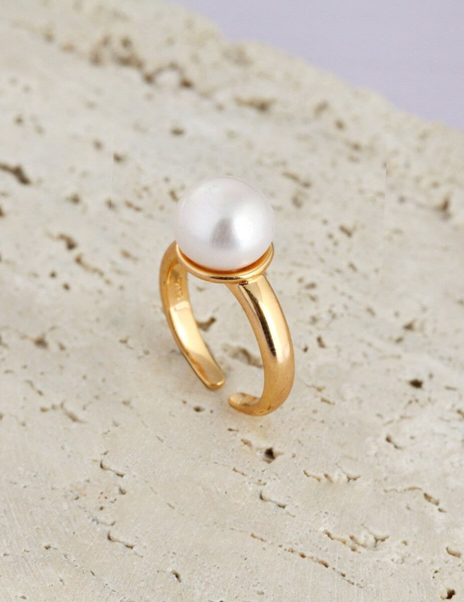 Freshwater Akoya Pearl Solitaire Ring | Mix Mix Style [Hot Seller]-Mix MIx Style