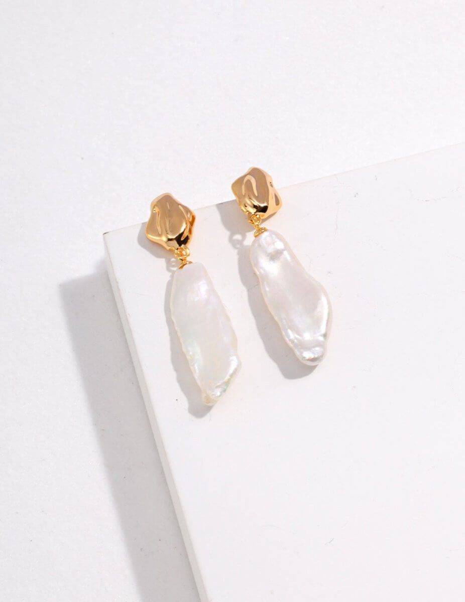 Natural Pearl Pendand Drop 925 Sterling Silver Earrings | Mix Mix Style [Hot Seller]-Mix MIx Style