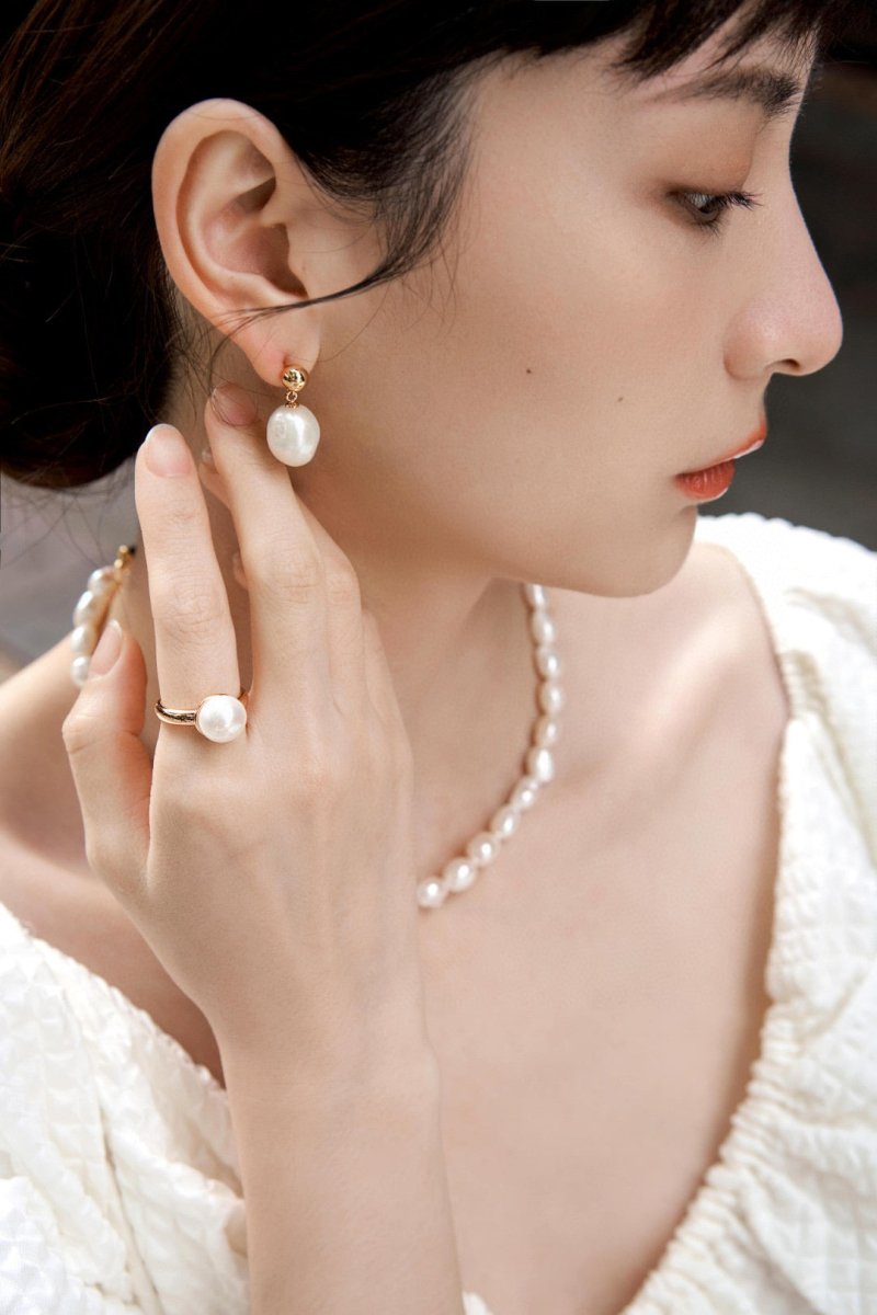 Unique Mabe Pearl Drop 925 sterling silver Earrings | Mix Mix Style-Mix MIx Style