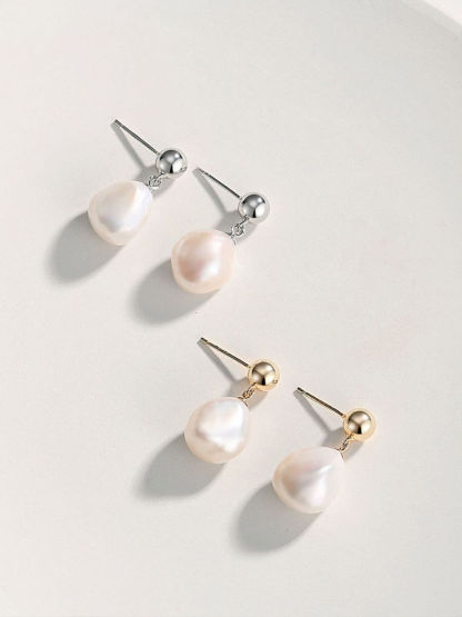 Unique Mabe Pearl Drop 925 sterling silver Earrings | Mix Mix Style-Mix MIx Style