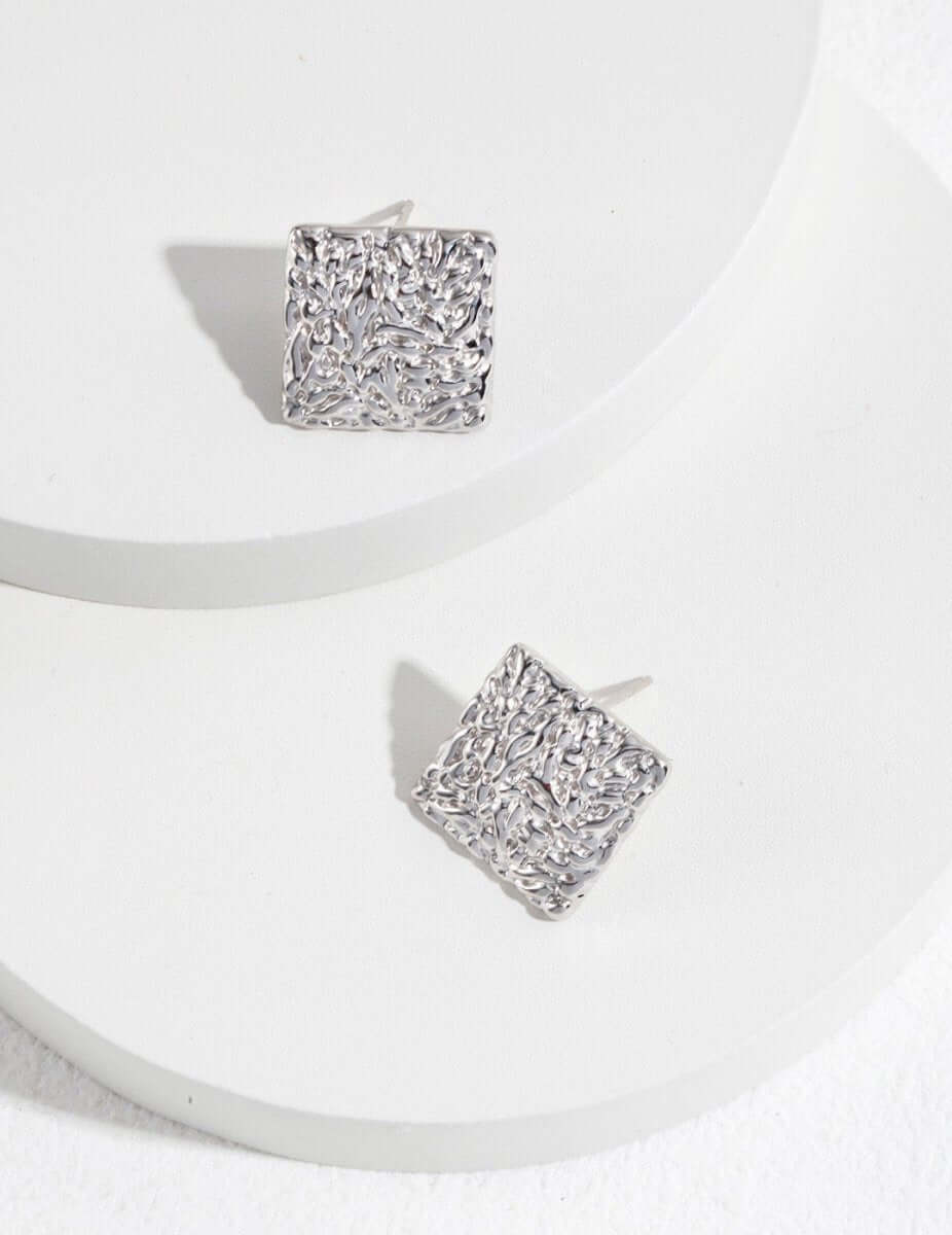 Classic Square 925 Sterling Silver Earrings | Mix Mix Style [Hot Seller]-Mix MIx Style