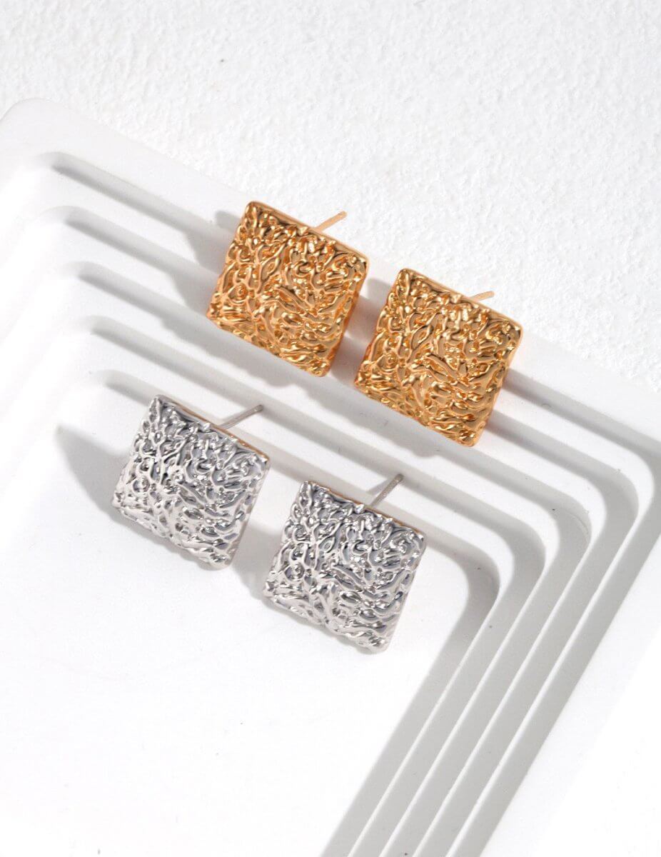 Classic Square 925 Sterling Silver Earrings | Mix Mix Style [Hot Seller]-Mix MIx Style
