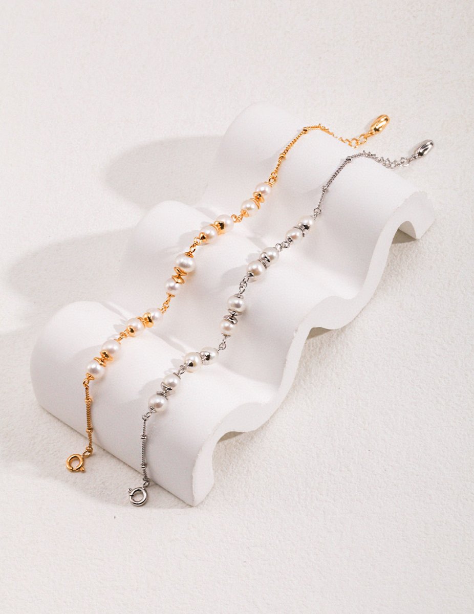 Freshwater Pearl and Sterling Silver Bracelet | Mix Mix Style [Hot Seller]-Mix MIx Style