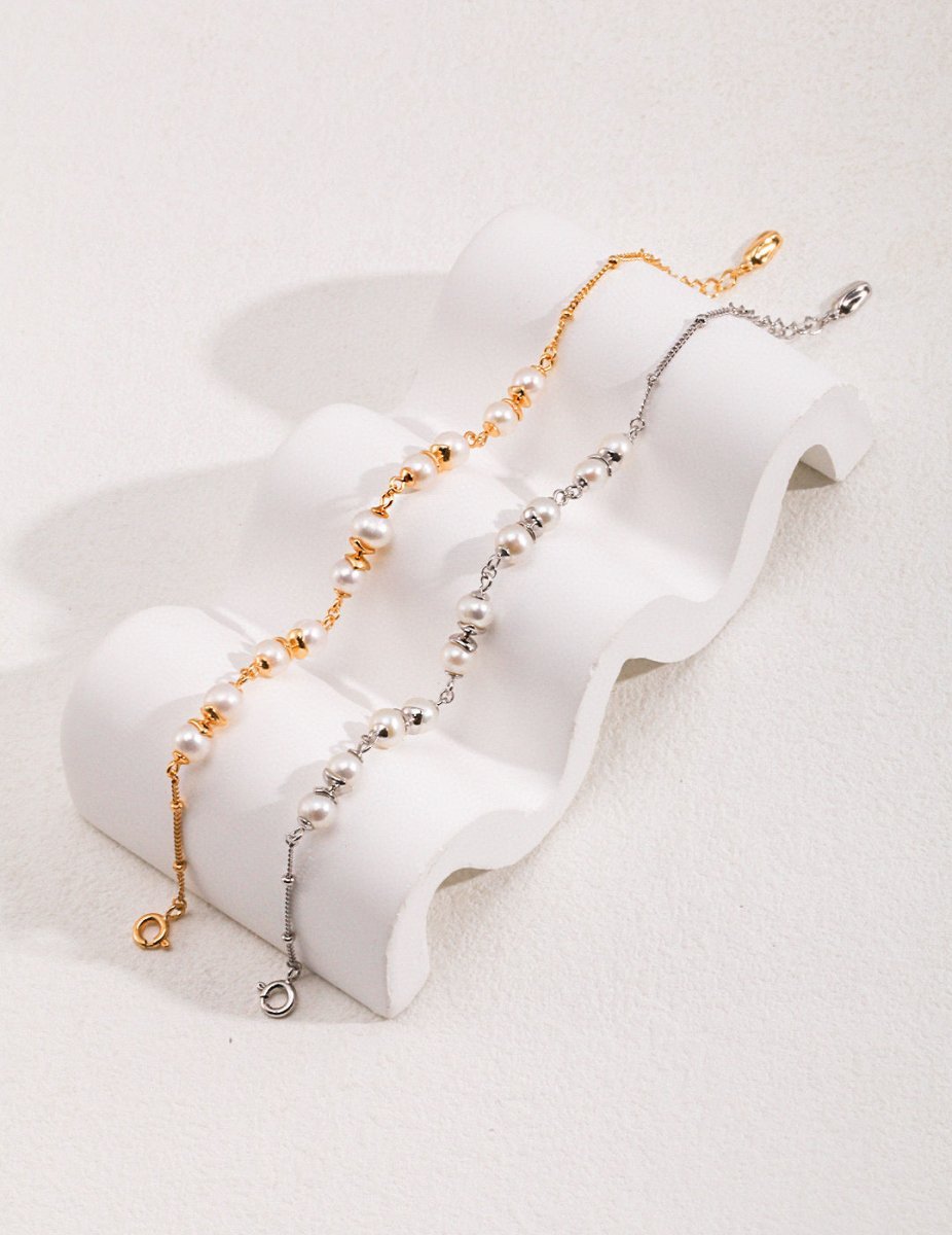 Freshwater Pearl and Sterling Silver Bracelet | Mix Mix Style [Hot Seller]-Mix MIx Style